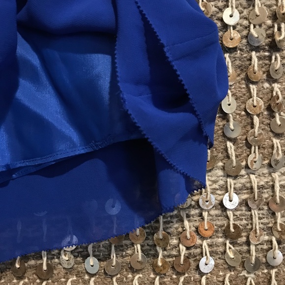 NWT Banana Republic royal blue flounce mini skirt - Picture 5 of 9